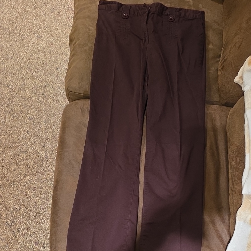 Dress Barn Womens Dark Brown Chinos